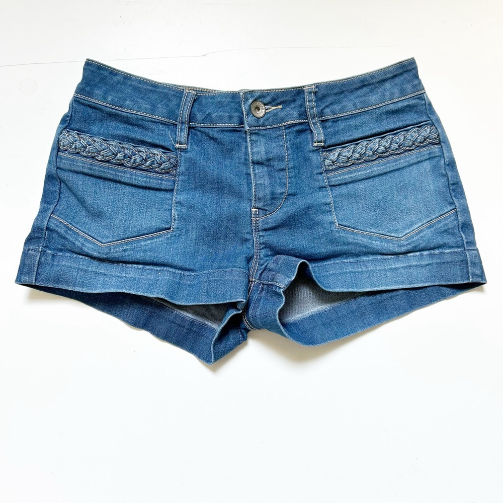 Bullhead Blue Denim Shorts Size 3 Stretch Spring Summer